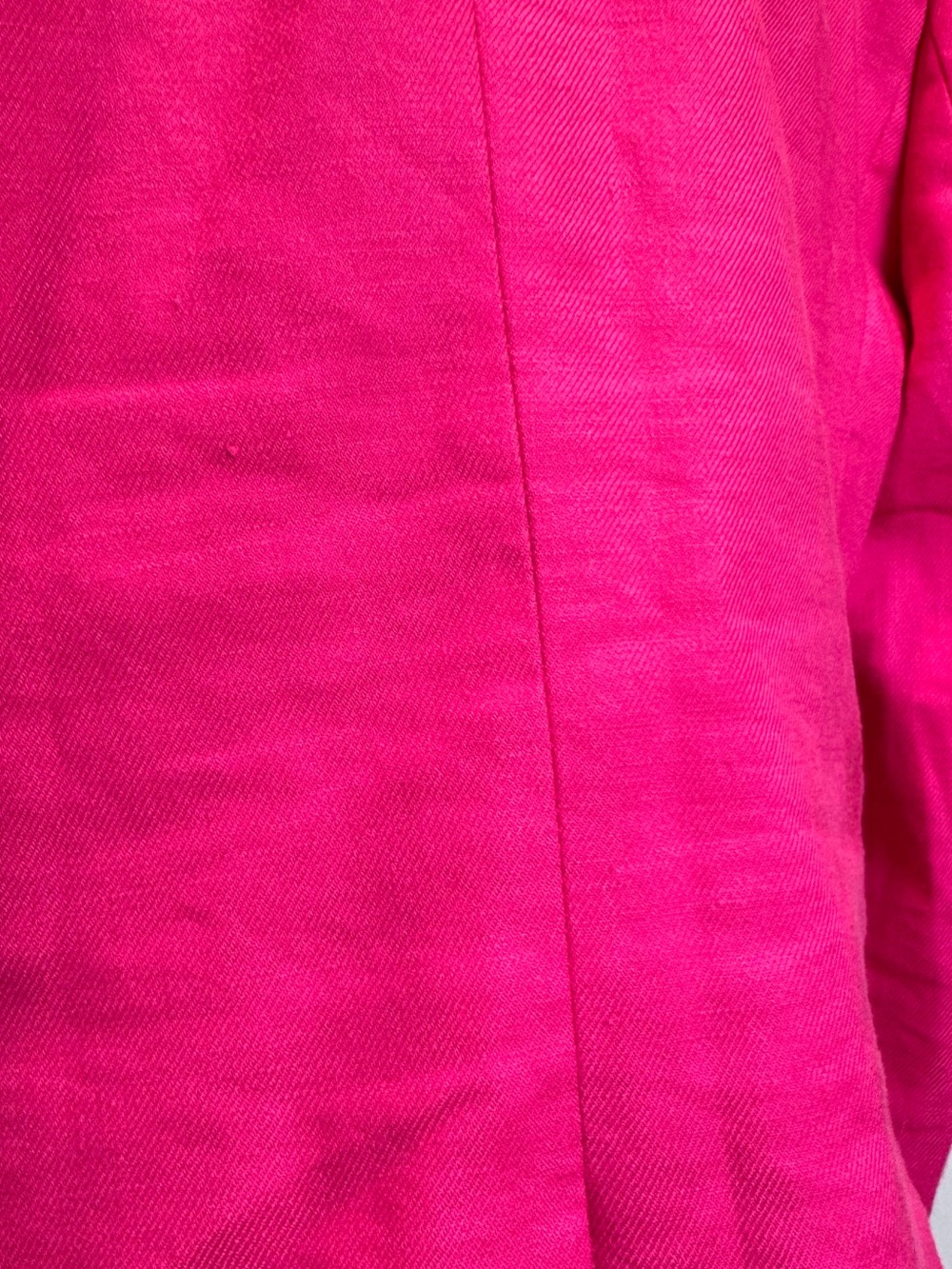 J.Crew Pink Linen Blend Open Front Blazer Size 4 Contrast Stitching - Picture 8 of 9